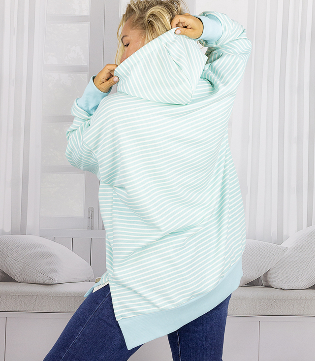 Women's oversize striped hoodie CANDY STRIPES