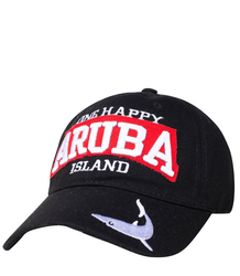 Baseball cap decorated with ARUBA lettering