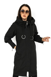 Women's transitional oversize hood coat