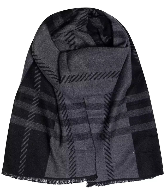 Men's scarf with tassels in patterns