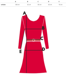Long dress with decorative sash at waist GEJSZA