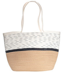 Mega large summer beach bag braided cotton