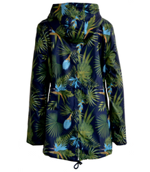 Lightweight short windbreaker parka jacket leaves