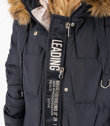 Długa kurtka pikowany płaszcz zimowy URBAN LONG PUFF PLUS SIZE