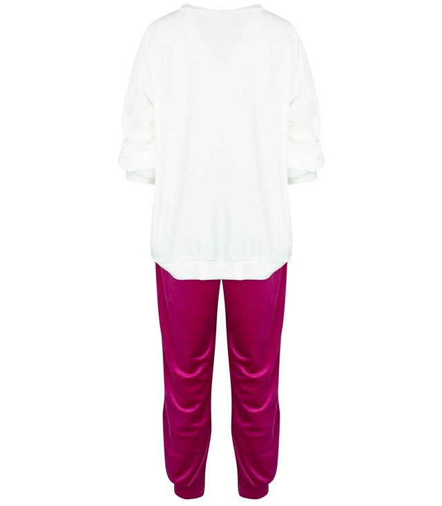 Damski komplet dresowy welurowy Ciepły Nadruk M MIA