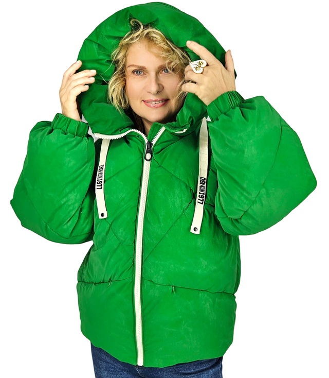 Women's quilted insulated winter jacket with hood MATILDA