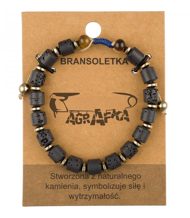 Men's bracelet with natural stones