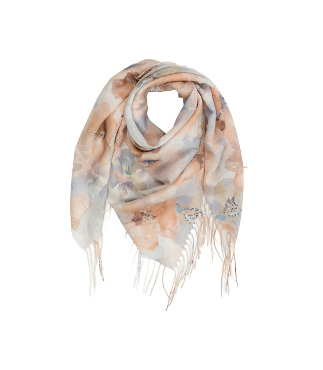 Women's scarf with floral pattern 100x100