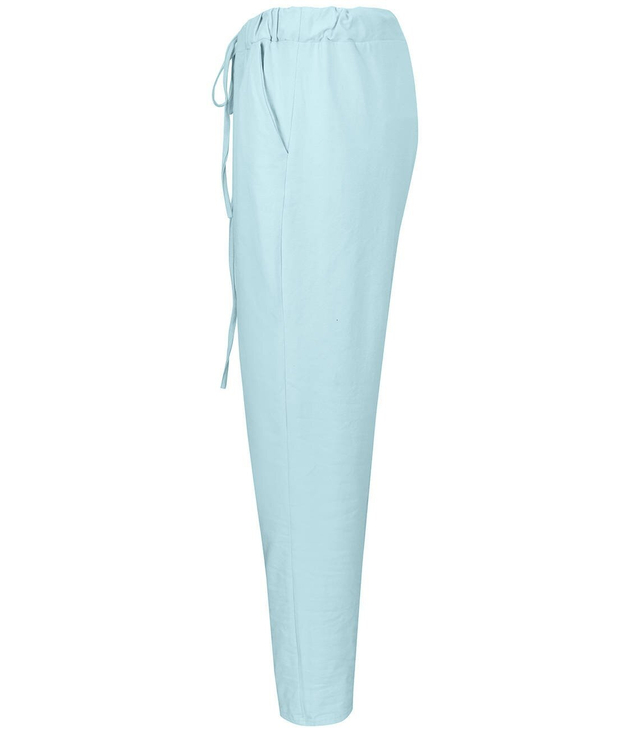 Women&#39;s fabric trousers with a BAGGY tab