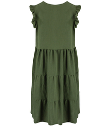 Lovely, loose, oversize midi summer dress with ruffles, IZABELL