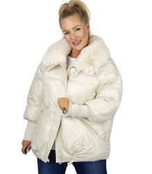 Winter jacket with decorative fur on the collar FIBI