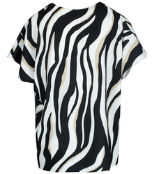 Elegant V-neck blouse with DIANA patterns