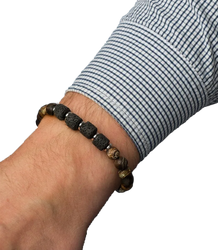Men's bracelet with natural stones