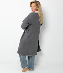 Soft knit cardigan with puffy hair ALBA