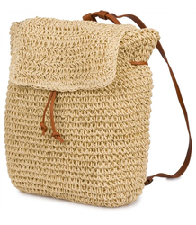 Backpack boho braided straw summer stylish for summer 
