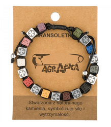 Men's bracelet with natural stones