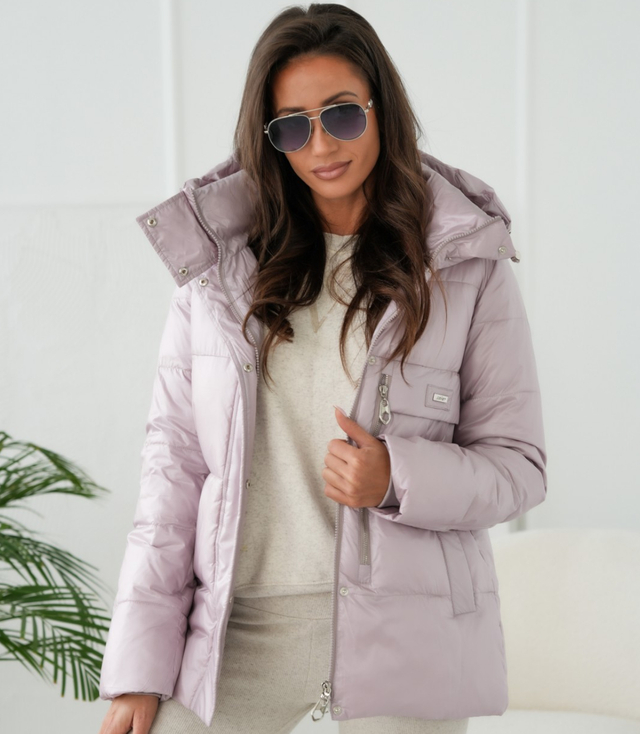 Women's Warm Warmed Elegant Hooded Transitional Jacket LARA