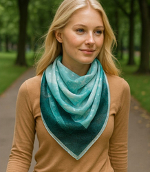Elegant women's scarf with an insane 70x70 pattern