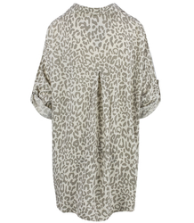 Long shirt shirt with leopard print PAMELA
