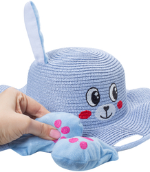 Children's hat with a dog's face and lifting ears