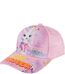 Children's baseball cap decorated with bunny print