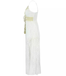 Slit maxi dress with shorts