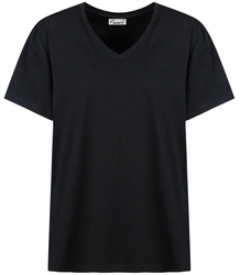 Basic V-neck T-shirt blouse ALDONA