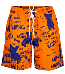 Men's short swim shorts in doggies print