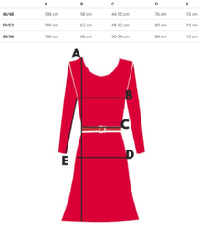 Long dress tied at the waist with short sleeves with frill CELINA