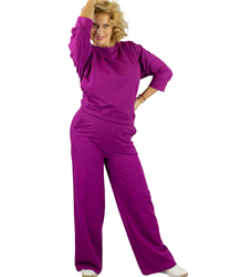 Women's sports tracksuit set cotton plain wide leg MIRANDA