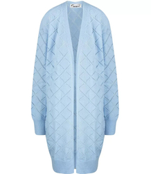 Długi ciepły kardigan ażurowy IZABELLA