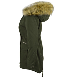 Stylish parka coat winter 2in1 teddy bear