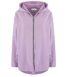 One-color basic women's thin sweatshirt with hood ZEFIRA