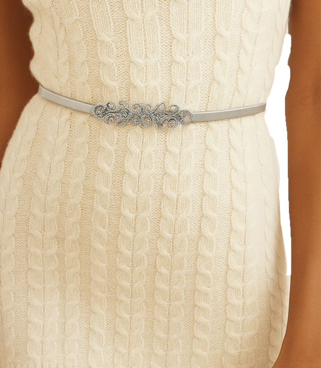 Women's belt with decorative buckle for dresses