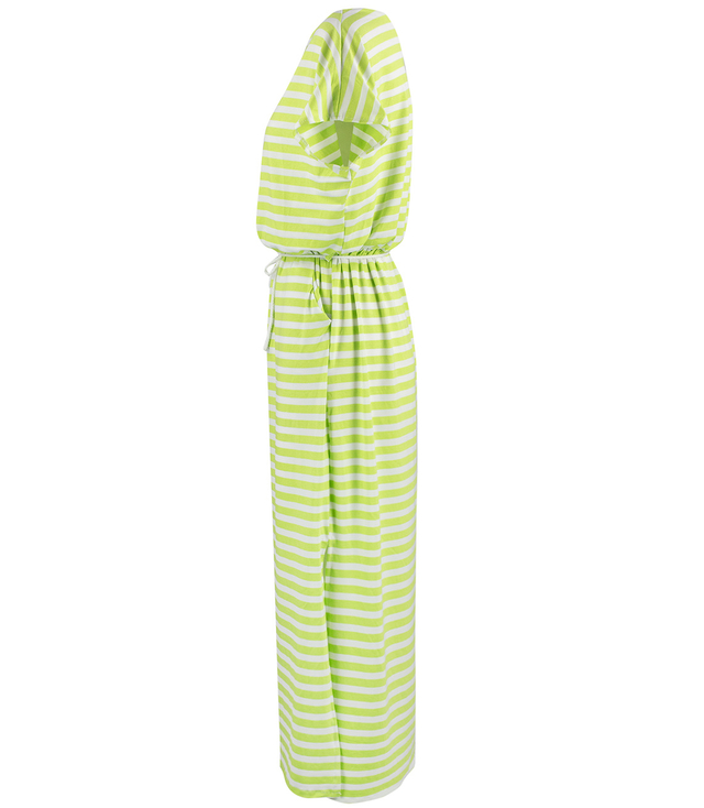 Long striped maxi dress with elastic band and string MARTA