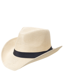 Men's cowboy hat with black strap