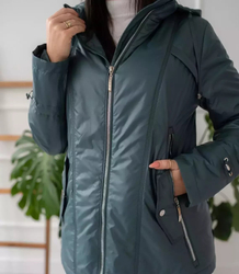 Women's transitional spring hooded jacket LUIZA