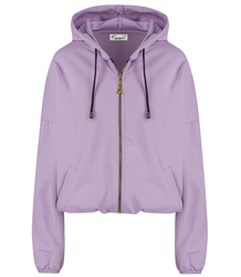 Women's thin, one-color basic sweatshirt with hood JULIA