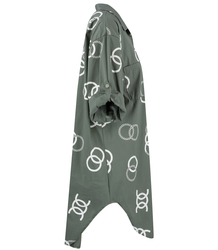 Long shirt, elegant shirt dress, fashionable print, tunic