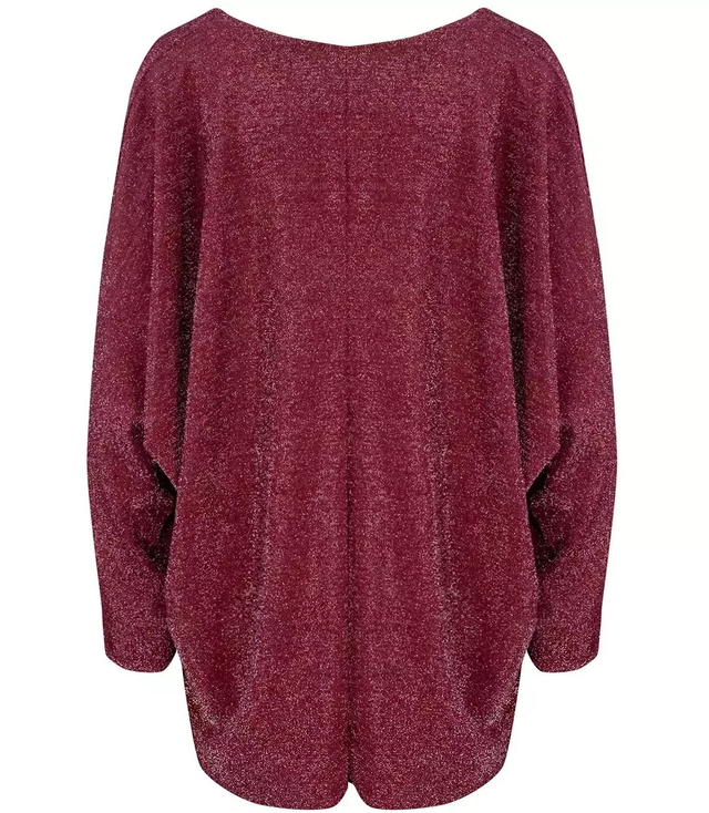 Sweater blouse OVERSIZE brocade gloss