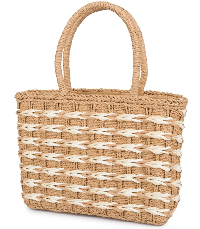 Large basket, summer bag, soft woven handbag