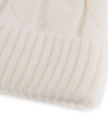 Warm women's cap with pom-pom autumn winter hat 