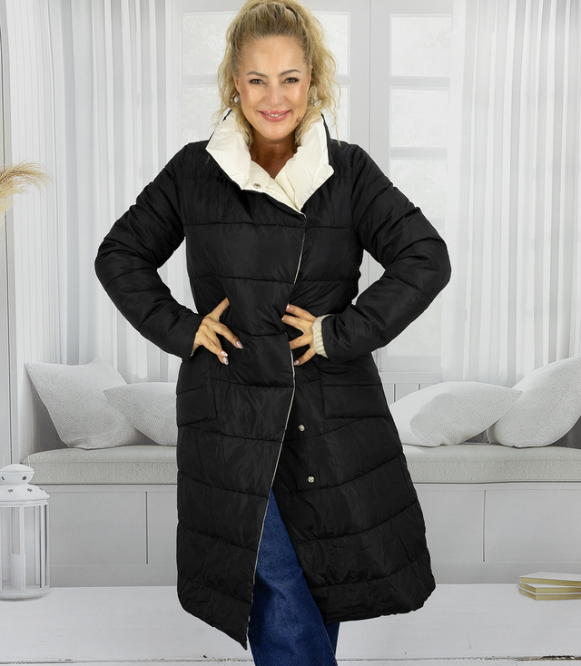 Women's long jacket double-sided quilted coatEMMA