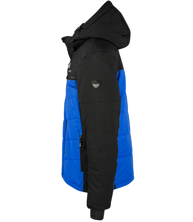 Men's quilted jacket with hood winter two-tone jacket