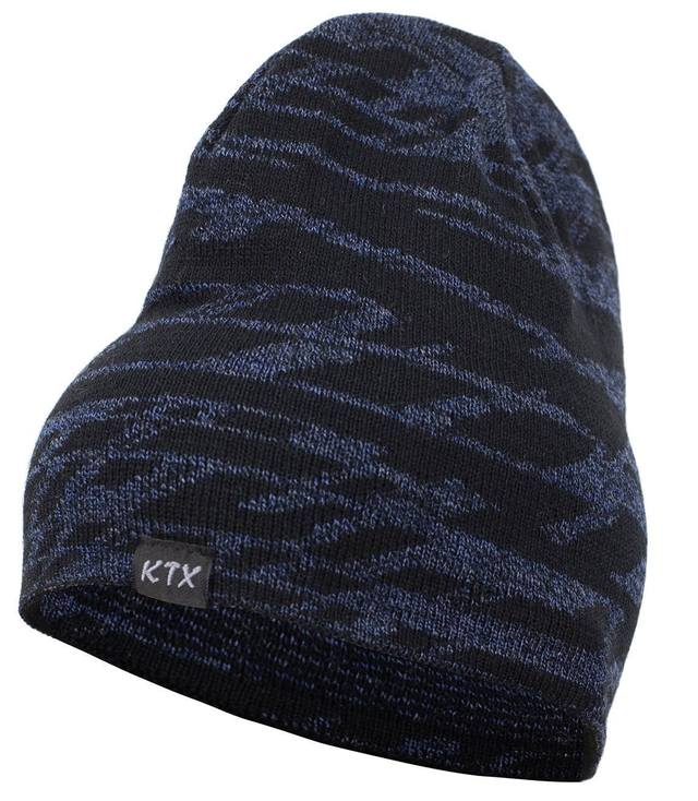 Uniwersalna czapka zimowa jesienna BEANIE Ciepła abstrakcyjny wzór