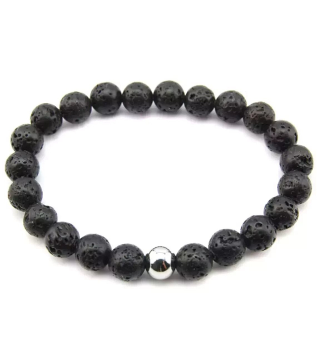 Women's bracelet lava balls 8.5 mm in a box