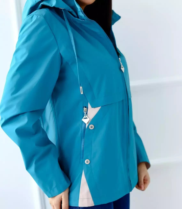 Women's transitional spring hooded jacket LUIZA