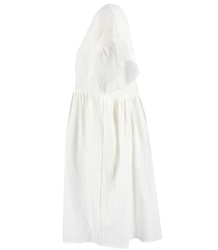 MARIA oversize muslin midi dress with ruffles