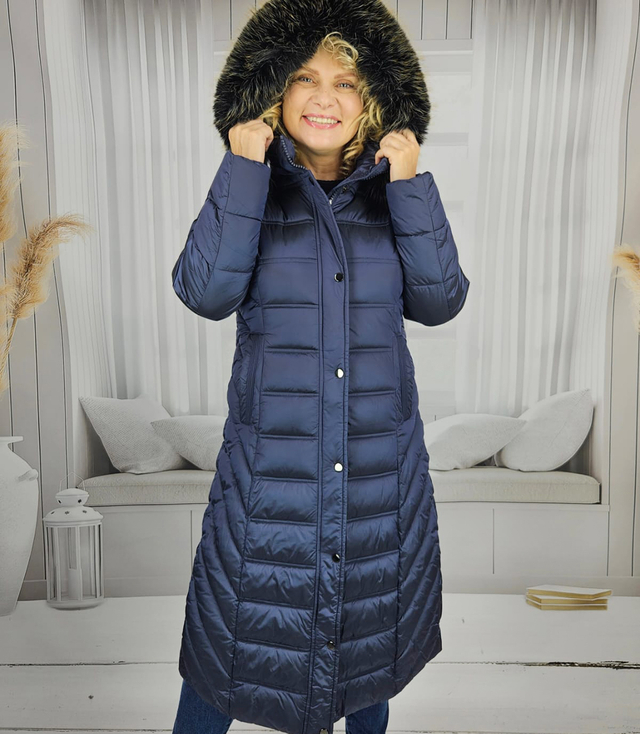 Long quilted winter warm coat with hood ARCTICA jacket