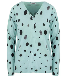 Short polka dot and zircon sweater LIZA